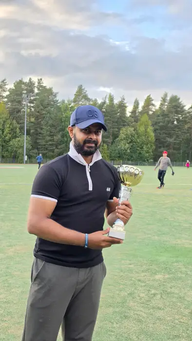 Silverware in hand after the win